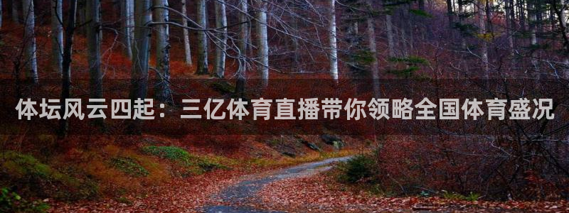 鲸鱼体育网址：体坛风云四起：三亿体育直播带你领略全国体育盛况